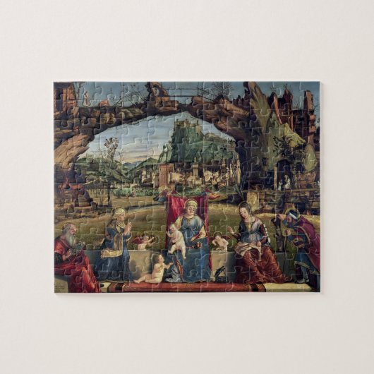 Sacra Conversazione、c.1500 (パネルの油) (deのために ジグソーパズル (横)