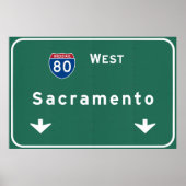Sacramento California Interstate Highway Freeway : ポスター (正面)