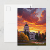 Sacramento California State Capitol Sunset ポストカード (正面/裏面)