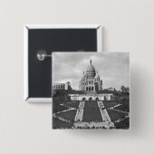 Sacre-Coeurのバシリカ会堂、Montmartre 1876-1910年 缶バッジ (正面&裏面)
