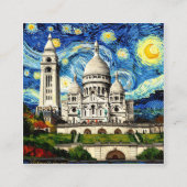 Sacre-Coeur Paris France Starry Night エンクロージャーカード (正面)