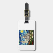 Sacre-Coeur Paris France Starry Night ラゲッジタグ (正面縦)