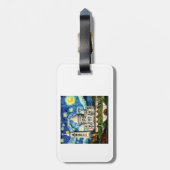 Sacre-Coeur Paris France Starry Night ラゲッジタグ (裏面縦)