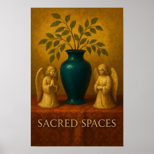 Sacred Angels with Emerald Vase Still Life ポスター (正面)