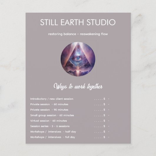 Sacred Axis | Third Eye Design チラシ (正面)