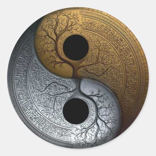 Sacred Balance | 陰陽シンボル ラウンドシール (正面)