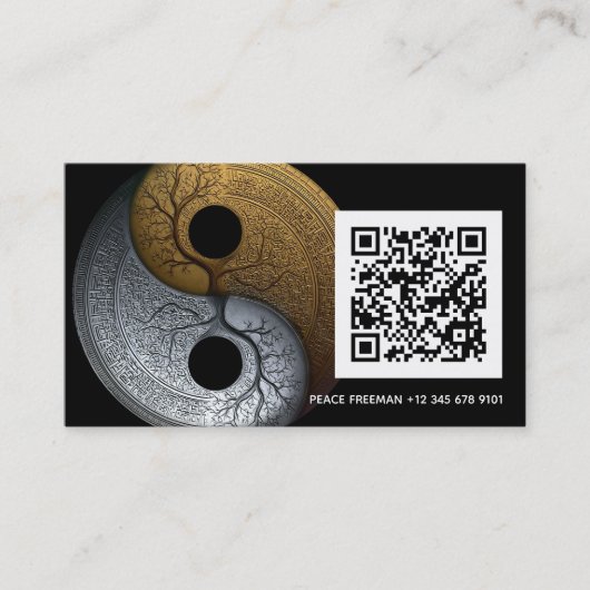 Sacred Balance | 陰陽シンボル 名刺 (正面)