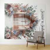 Sacred Bloom: A Moment of Grace Wedding Backdrop タペストリー (インサイチュ(横))