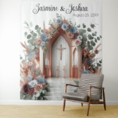 Sacred Bloom: A Moment of Grace Wedding Backdrop タペストリー (インサイチュ)