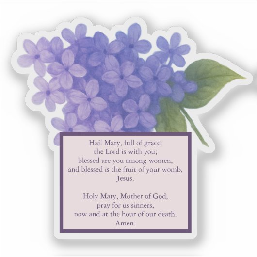 Sacred Blooms Lilac - Hail Mary シール (正面)