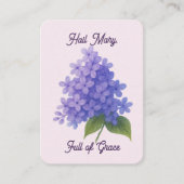 Sacred Blooms Lilac - Hail Mary Holy Card 名刺 (正面)