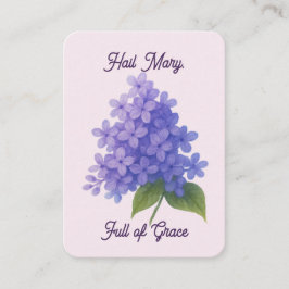 Sacred Blooms Lilac - Hail Mary Holy Card 名刺