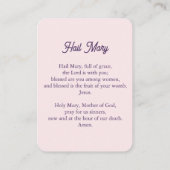 Sacred Blooms Lilac - Hail Mary Holy Card 名刺 (裏面)
