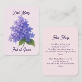 Sacred Blooms Lilac - Hail Mary Holy Card 名刺