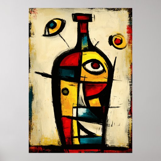 Sacred Bottle Contemporary Abstract Expressionism ポスター (正面)