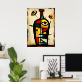 Sacred Bottle Contemporary Abstract Expressionism ポスター (ホームオフィス)