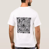 Sacred Buddhist Mudra Wisdom Symbols Back-Print Te Tシャツ (裏面)