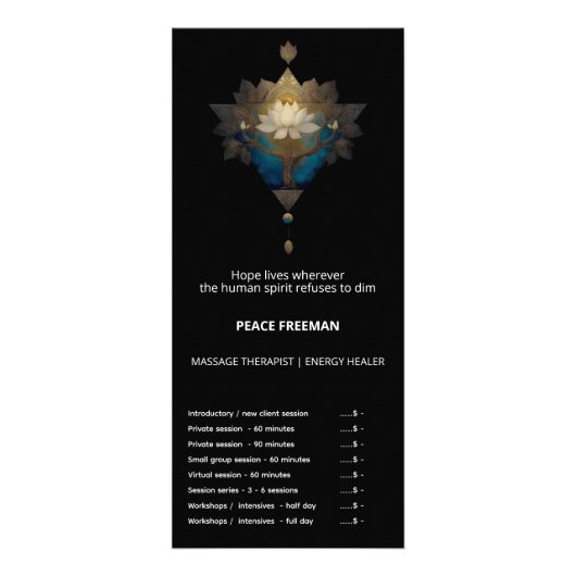 SACRED CONVERGENCE | 錬金術ロータスシンボル ラックカード (正面)