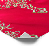 Sacred Crimson: Embroidered Orthodox Cross ポスター (角)