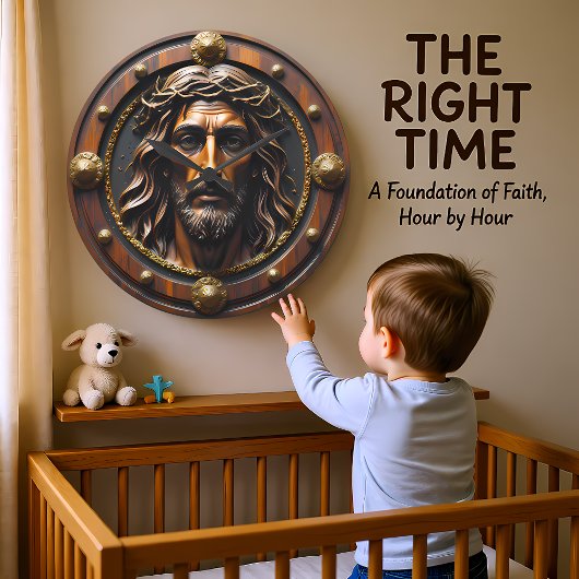 Sacred Crown of Thorns Portrait ラージ壁時計