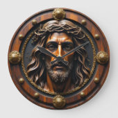 Sacred Crown of Thorns Portrait ラージ壁時計 (正面)