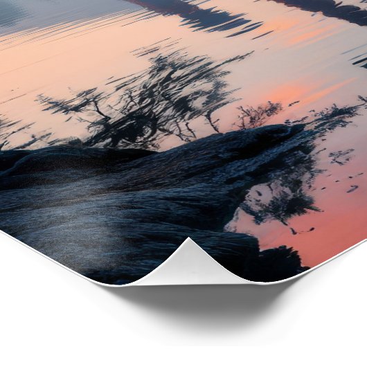 Sacred Dance: Red Crown Cranes at Fuji's Gate ポスター (コーナー)