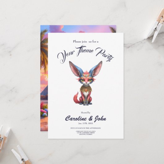 Sacred Desert Guardian  招待状 (正面/裏面インサイチュ)