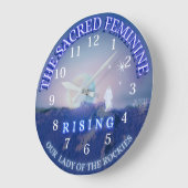 Sacred Feminine Rising - Mother Mary Wall Clock ラージ壁時計 (傾斜)