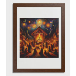 Sacred Fire Beneath the Starry Night キャンバスプリント