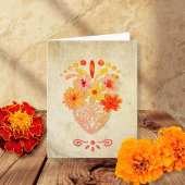 Sacred Floral Heart Mexican Baroque Charm カード
