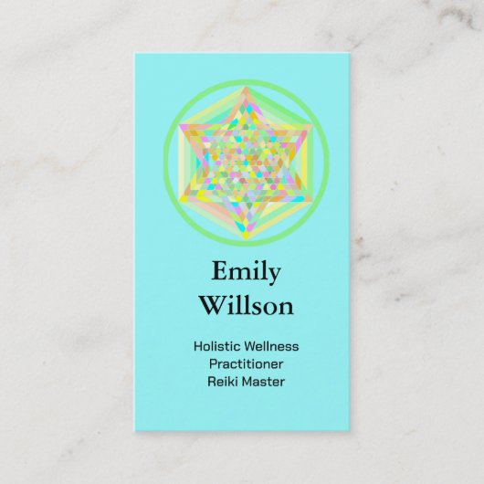 Sacred Geometric Star Wellness Holographic  名刺 (正面)