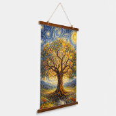 Sacred geometry art  tree 吊り下げ型タペストリー (傾斜あり)