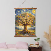 Sacred geometry art  tree 吊り下げ型タペストリー (寝室)