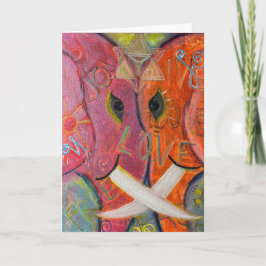 Sacred Geometry Elephant Original ART カード