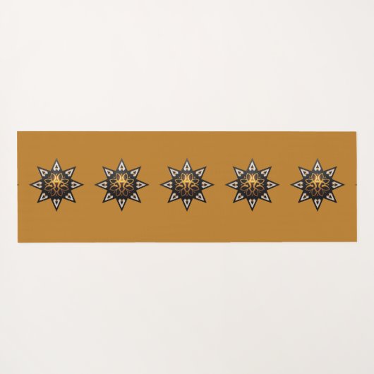 🌟Sacred Geometry Mandala – Timeless Golden Star ヨガマット (裏面(横))