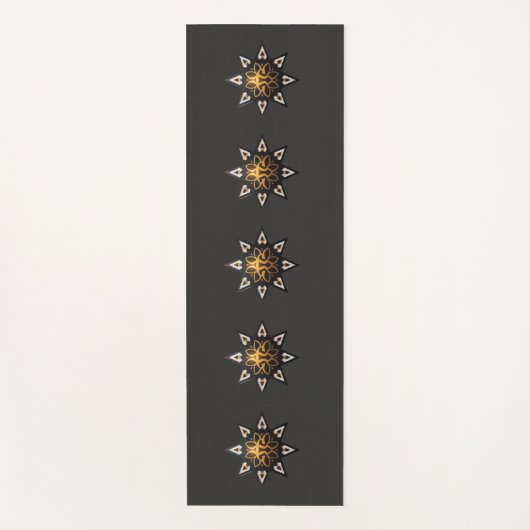 🌟Sacred Geometry Mandala – Timeless Golden Star ヨガマット (正面)