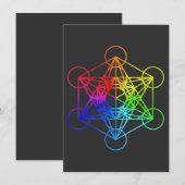 Sacred Geometry Metatrons Cube Zen Yoga 招待状 (正面/裏面)