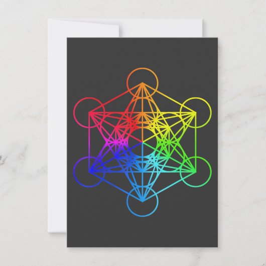 Sacred Geometry Metatrons Cube Zen Yoga 招待状 (正面)