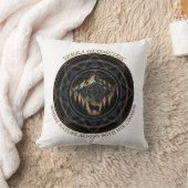 Sacred Geometry Nature Fusion • Mountains & Forest クッション (ブランケット)