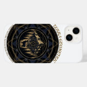 Sacred Geometry Nature Fusion • Mountains & Forest Case-Mate iPhoneケース (裏面 (横))