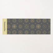Sacred Geometry Pattern Minimal Luxe ヨガマット (正面(横))