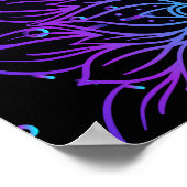 Sacred Geometry seamless pattern. Hindu symbols of ポスター (角)