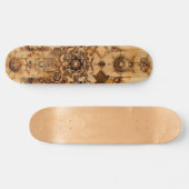Sacred geometry skateboard, pryrography on wood スケートボード (横)