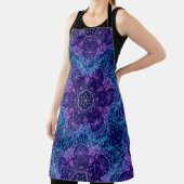 Sacred Geometry Symbols in Mandala seamless patter エプロン (インサイチュ)