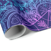 Sacred Geometry Symbols in Mandala seamless patter ラッピングペーパー (ロールコーナー)