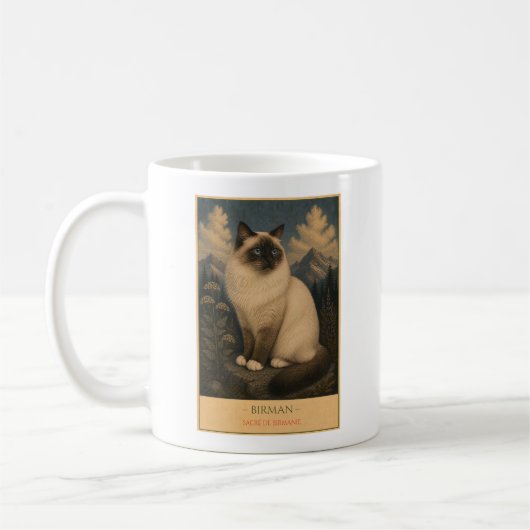 Sacred Grace: Birman Cat コーヒーマグカップ (左)