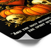 Sacred Heart Halloween Jesus Skulls Pumpkins Chris ポスター (角)