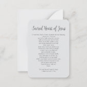 Sacred Heart Holy Card - Set of 10 ノートカード (裏面)