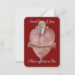 Sacred Heart Holy Card - Set of 10 ノートカード