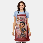 Sacred Heart Inspired Devotional Art Apron – Vinta エプロン (着用した状態)